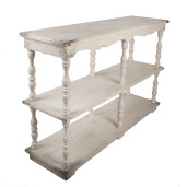 Consola lemn bej maro vintage 140x40x92 cm