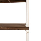 Raft lemn alb maro vintage 110x40x210 cm