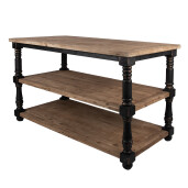 Masa dining lemn masiv negru maro vintage 180x100x85 cm