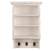 Raft perete lemn bej vintage 36x17x57 cm