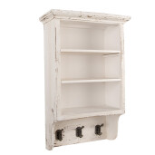 Raft perete lemn bej vintage 36x17x57 cm