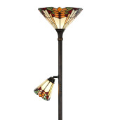 Lampadar Tiffany fier sticla 30x178 cm