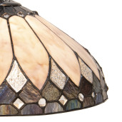 Lustra din fier maro si sticla Tiffany, 60W, Ø 40 cm