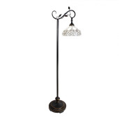 Lampadar polirasina sticla maro bej Tiffany 36x25x152 cm