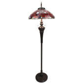 Lampadar polirasina sticla Tiffany 51x166 cm