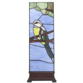 Veioza decorativa sticla polirasina Tiffany Bird 18x18x48 cm