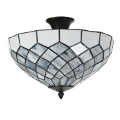 Plafoniera Tiffany metal sticla 41x24 cm