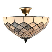 Plafoniera Tiffany metal sticla 41x24 cm