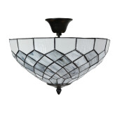 Plafoniera Tiffany metal sticla 41x24 cm