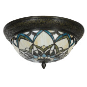 Plafoniera Tiffany polirasina sticla 37x19 cm
