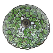 Plafoniera Tiffany metal sticla maro verde 41x24 cm