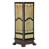Veioza Tiffany polirasina sticla 17x17x44 cm E27