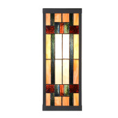 Aplica Tiffany metal sticla multicolora 14x16x40 cm E27