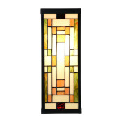 Aplica Tiffany sticla metal multicolora 14x16x40 cm E27