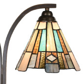 Veioza Tiffany multicolora 48x19x57 cm E27