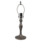 Baza veioza Tiffany polirasina maro 15x42 cm E27