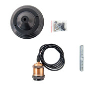 Set 2 suporturi pendul negru cupru 14x150