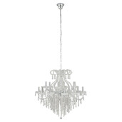 Candelabru metal argintiu sticla transparenta 85x71 cm