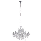 Candelabru sticla transparenta metal argintiu Ø 80x60 cm E14