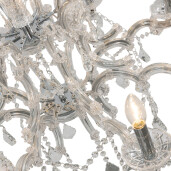 Candelabru sticla transparenta metal argintiu Ø 80x60 cm E14