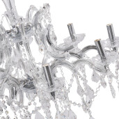 Candelabru sticla transparenta metal argintiu Ø 80x60 cm E14