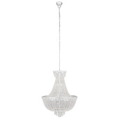 Candelabru fier argintiu sticla 63x78 cm E14
