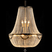 Candelabru sticla transparenta, fier maro Ø 60x85/200 cm E14/max 12x40W