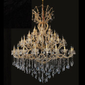 Candelabru metal auriu sticla transparenta 170x200/270 cm
