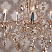 Candelabru metal argintiu sticla bej 70x58 cm
