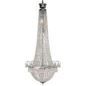 Candelabru metal argintiu sticla transparenta 50x113 cm