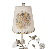 Veioza fier bej maro vintage 39x21x74 cm E14
