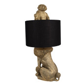 Veioza Catelus polirasina aurie bumbac negru 30x28x57 cm