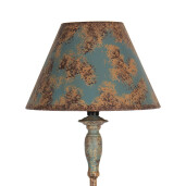 Veioza metal albastru maro vintage 22x71 cm, E27