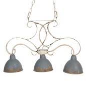 Lustra fier gri alb antichizat 60x15x42 cm