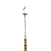 Candelabru fier lemn bej auriu 69x61x79 cm