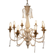 Candelabru fier bej antichizat 68x82 cm E14