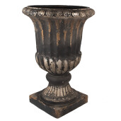 Ghiveci flori ceramica neagra maro 49x72 cm