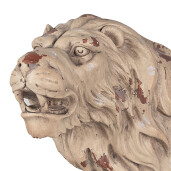 Figurina Leu ceramica bej maro 55x23x40 cm