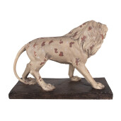 Figurina Leu ceramica bej maro 55x23x40 cm