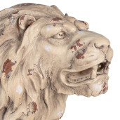 Figurina Leu ceramica maro bej 55x23x40 cm