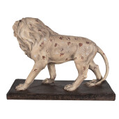Figurina Leu ceramica maro bej 55x23x40 cm