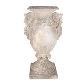 Ghiveci flori ceramica bej 34x26x60 cm