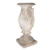Ghiveci flori ceramica bej 34x26x60 cm