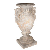 Ghiveci flori ceramica bej 34x26x60 cm