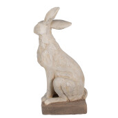 Figurina Iepuras ceramica gri maro 27x18x55 cm