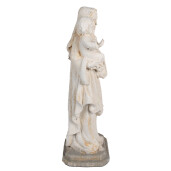 Figurina Fecioara Maria si Pruncul Isus ceramica bej 22x17x55 cm