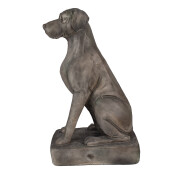 Figurina Catelus ceramica gri 44x26x73 cm