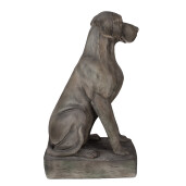 Figurina Catelus ceramica gri 44x26x73 cm