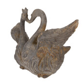 Ghiveci flori ceramica gri Lebede 49x27x37 cm