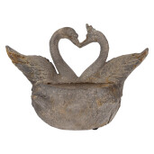 Ghiveci flori ceramica gri Lebede 49x27x37 cm